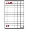 MARKIN Etichette bianche con margine Copiatabu C526 laser/inkjet 72 et./foglio - conf. 100 fogli Markin 35x23,5 mm - X210C526