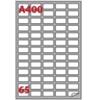 MARKIN Etichette bianche Copiatabu A400 38,1x21,2 mm- angoli arrotondati - 65 e.t/foglio - conf. 100 fogli Markin