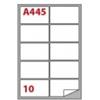MARKIN Etichette bianche Copiatabu A445 laser/inkjet - 10 et./foglio - conf. 100 fogli Markin 99,1x57 mm - X210A445