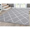 Mias Teppiche Mia's, tappeto Anna, per soggiorno, a pelo corto, 080 x 300 cm, grigio, con rombi