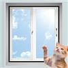 GGoty Zanzariera per gatti in rete anti-zanzara, protezione per gatti per la sicurezza dei gatti, reti da balcone antigraffio per gatti (120 x 150 cm, nero+bianco)
