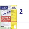 AVERY Zweckform 6604 - Etichette universali (100 + 30 etichette extra adesive, 210 x 148 mm, su formato A4, per spedizioni, autoadesive, con Ultragrip, DHL) 65 fogli, colore: bianco