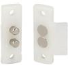 Amig - Connettore passacorrente per porte con 2 morsetti. 2P - Amperaggio massimo: 2A - 48 x 16 mm - Consente il passaggio della corrente mentre la porta è chiusa - Nylon bianco