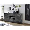 Tecno Arredo 3 Living Madia 2 ante 2 Cassetti PRISMA colore nero