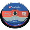 Verbatim 10 BD-RE DL Blu Ray Riscrivibili 25GB 2X - 43694