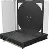 MediaRange Custodia Doppia Trasparente Clear Black Tray Jewel Case 10,4mm per DVD o CD BOX23