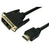 MediaRange CAVO da HDMI a DVI 2.0m , presa HDMI / DVI-D spina (24 + 1 pin) - Nero placcato in oro