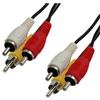 MediaRange cavo AUDIO / VIDEO 3.0m, 3x spina RCA (phono) / 3x spina RCA (phono) - Nero