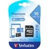 Verbatim Premium microSDHC Card con adattatore - 16Gb - classe 10 - 44082
