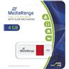 MediaRange USB flash drive, color edition, ROSSO, 4GB - MR970