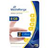 MediaRange USB nano flash drive stick paper-clip BLU, 8GB 8 GB - MR975