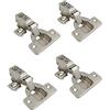 LIKERAINY 95 Grado Battuta Esterna Mini Cerniera del Telaio 35mm con Ammortizzatore per Porta Cerniere Corte per Mobile da Cucina Gabinetto Armadio Porte 4 Pezzi
