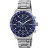 Breil, Collezione Fast, Orologio Uomo, Cronografo Uomo, con Cassa in Acciaio, Lunetta in Alluminio Blu con Dettagli Silver, Quadrante Blu, Sfere con Luminous, Resistente all'Acqua, Diametro 44 mm