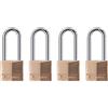 Master Lock 140QLH - Lucchetto in ottone, argento, confezione da 4