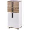 Schildmeyer Credenza Luca 135869, arredamento country bianco lucido/rovere, 40,3/32,0/94,8 cm