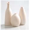 JUZAI Set da 3 Vaso Fiori Ceramica per Pampas, Piccolo Vasi Decorativo da Interno Design Boho Elegante Classici per Decorazione Tavolo, Beige