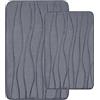 Homaxy Tappetino da bagno in memory foam, set da 2 pezzi, antiscivolo e assorbente, lavabile in lavatrice (40 x 60 cm + 50 x 76 cm, grigio scuro)