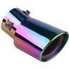 ETOPARS 62mm Tubo di Scarico Auto Universale Terminale di Scarico Tubo di Punta del Silenziatore di Scarico Acciaio Inossidabile Uscita Singola Curva Colorato