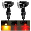 evermotor Mini 3 in 1 CNC Frecce LED Moto Omologate, 12V 2 Pezzi Universale Mini Indicatori di Direzione Segnale, Bullet in Lega di Alluminio, Impermeabile IP67, E32 E-mark