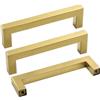 Goldenwarm 5 Pezzi Maniglie Ottone Maniglie Cassetti Maniglie per Mobili Oro -LSJ12GD96 Maniglie Porte Interne Maniglie Armadio Maniglie Acciaio Inox Maniglie Vintage Distanza dei Fori 96mm