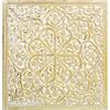 DRW Pala Quadrata in Legno MDF Traforato in Oro 60 x 1,7 x 60 cm, Multicolore, estandar