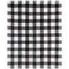 Safdie & Co. Coperta in flanella stampata a coste 48x60 bianco plaid ultra morbido, nero - 65903.Z.06