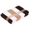 Gözze - Asciugamano a Righe New York, Set da 2 Pezzi, Morbido e Assorbente, 100% Cotone, 70 x 140 cm - Marrone/Bianco/Moka
