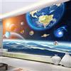 GIVLWF Carta da Parati da Pianeta Universo Cielo Stellato, Astronauta Quadri Murali, Poster Gigante per TV Divano Sfondo - 200 x 140 cm