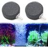 Rakiuty Diffusore di Ossigeno per Acquario,4 cm di Bolle di Pietra di Ossigeno,Air Stone per Acquario,Pietre ad Aria per Acquari,Pietre d'Aria Rotonde,Disc Bubble Diffusore,Acquario Pietra Porosa,2 PCS