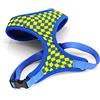 MORSO® Pettorina traspirante Air Mesh, per cani di taglia piccola, giallo e azzurro, tg S
