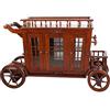 Biscottini Carrello Porta liquori 125x45x83 cm | Mobile Bar per casa in Legno di Mogano | Porta Bottiglie di liquore