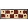 Andiamo 1100336 Tappeto da Cucina, Motivo Cappuccino, Tappeto da Cucina Tazze di caffè, Oeko-Tex, 67 x 180 cm, Marrone, Marrone, 67 x 180