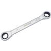 DAKCOS Chiave a cricchetto combinata 17x19mm, chiave a cricchetto a doppia estremità 2-in-1, chiave CR-V con finitura cromata opaca