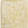DRW Pala Quadrata in Legno MDF Traforato in Oro 90 x 1,7 x 90 cm, Multicolore, estandar