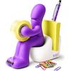 Butt Supplies Butt Station - Portapenne e Organizer da Scrivania a Forma di WC - Gadget Divertente per Ufficio e Scuola - Porta Penne, Graffette e Nastro Adesivo - Simpatica Idea Regalo (Viola)