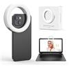Nalezuns Ring Light, Luce Selfie per Telefono 3200-6500K, Regolazione Libera Della Luminosità Tre Tipi di Temperatura di Colore, Luce Fotografica Portatile per Telefoni Cellulari, Tablet
