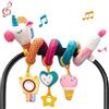 hahaland Giocattolo a Spirale Passeggino Neonati 0 3 6 Mesi, Regalo Neonata Femmina Giochi Passeggino a Sonaglio Appeso, Giocattolo della Peluche da Appendere