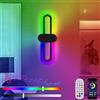 ANKBOY Applique da Parete Interno LED RGB, Lampada da Parete Dimmerabili Camera da Letto Decorazione Intelligenti Controllo dell App e Telecomando, Luce Sincronizzazione Musicale Luci Colorate