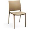 KONTE.DESIGN Set di 6 Sedie NORTH BEACH in Polipropilene Tortora