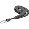 OMTK ID Laccetti porta badge Grigio con moschettone in metallo e sgancio di sicurezza 100 pz