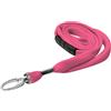 OMTK ID Laccetti porta badge Rosa con moschettone in metallo e sgancio di sicurezza 100 pz