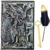 LaVenty Taccuino vintage DND Dragon Giornale del Latte Hardcover | Taccuino vintage DND Dragon Giornale del Latte Hardcover A5 Notebook Regali per i Giocatori di Dungeons & Dragons DND