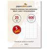HappyMots Etichette Adesive Paperafero | 600 Etichette | Dimensioni 70 x 37 mm | Carta adesiva per stampare su qualsiasi stampante, adesivi bianchi perfetti per uso domestico e professionale.