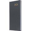 Collins Debden Essential - Agenda settimanale tascabile 2024-2024, morbida al tatto, copertina flessibile, calendario tascabile piccolo 2024 (grigio)
