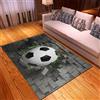 PEIHUODAN Tappeto Soggiorno Gioco Ragazzo Adolescente Camera da Letto Tappeto Antiscivolo Verde Campo da Calcio Gioco Graffiti Camera dei Bambini Decorazione Tappeti Lavabile (Grigio,100 x 150 cm)