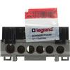 Legrand LEG92783 - Morsettiera di distribuzione fase con 5 morsetti, per cavi da 6 a 25 mm + 1 per cavi da 10 a 35 mm, colore: Nero