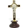 GTBITALY 10.006.21 croce di san benedetto smalto marrone oro smaltato a mano su base legno