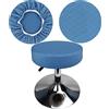 HuaLiSiJi Copri Sgabello Rotondo 30-40cm Fodera Sgabello Rotondo Tessuto di Lusso, Estensibile Resistente Alle Rughe Lavabile Antipolvere Morbido e Durevole (Blu, 1)