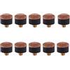 DaiUni Punte per biliardo, 10 mm, in legno, da avvitare, in metallo, per cambio snooker,10 pcs.