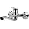 Mprofi MT® Rubinetto Cucina a Muro Cromato | Miscelatore Lavello Cucina con Leva | Rubinetto a Parete in Ottone per Cucina Moderna | Miscelatore Cucina Alta Pressione
